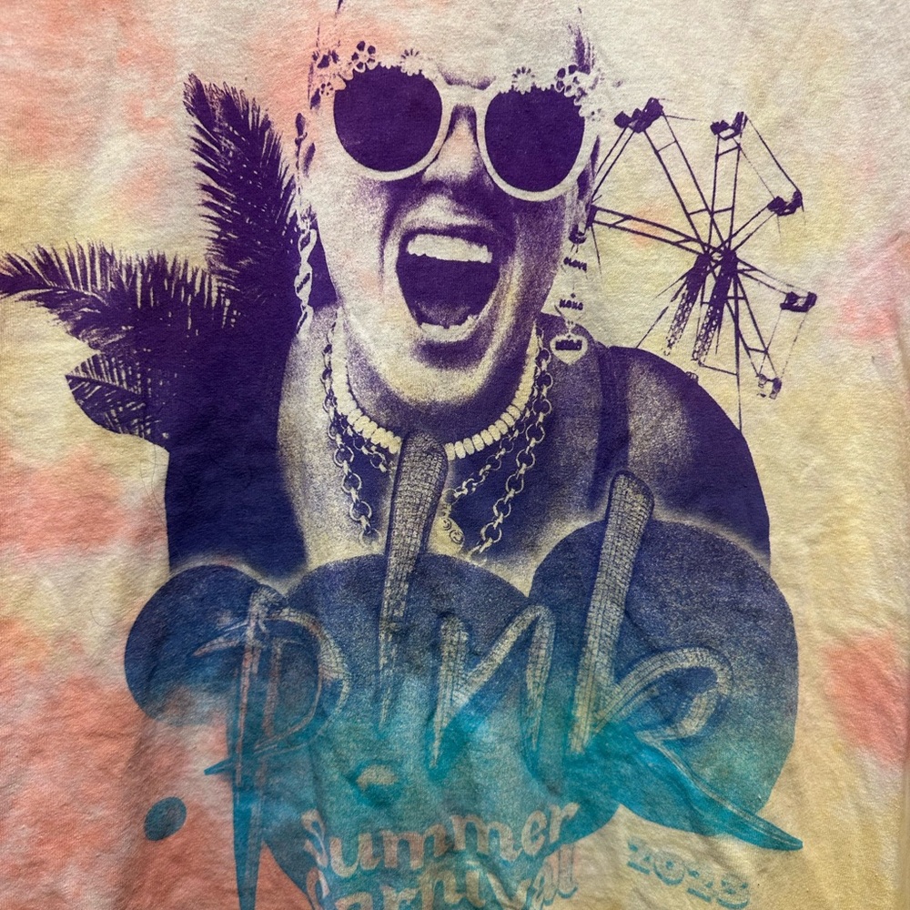 Pink Summer Carnival 2023 Tie Dye Pink Graphic Tee Size XL - Picture 3 of 4